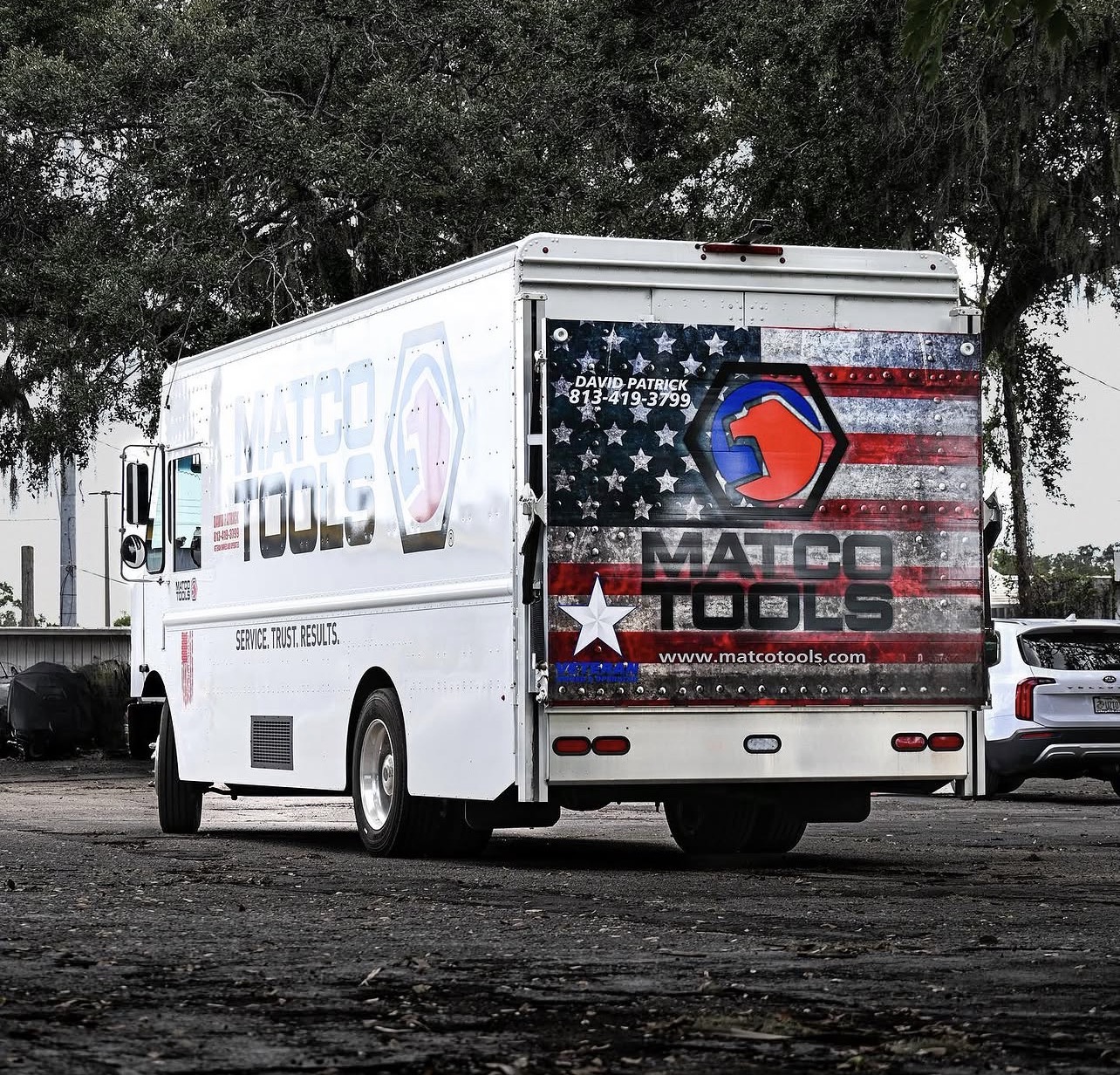 Matco Tools step van with a custom wrap